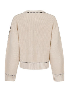 Detri Soft Knit Blouse - Sand