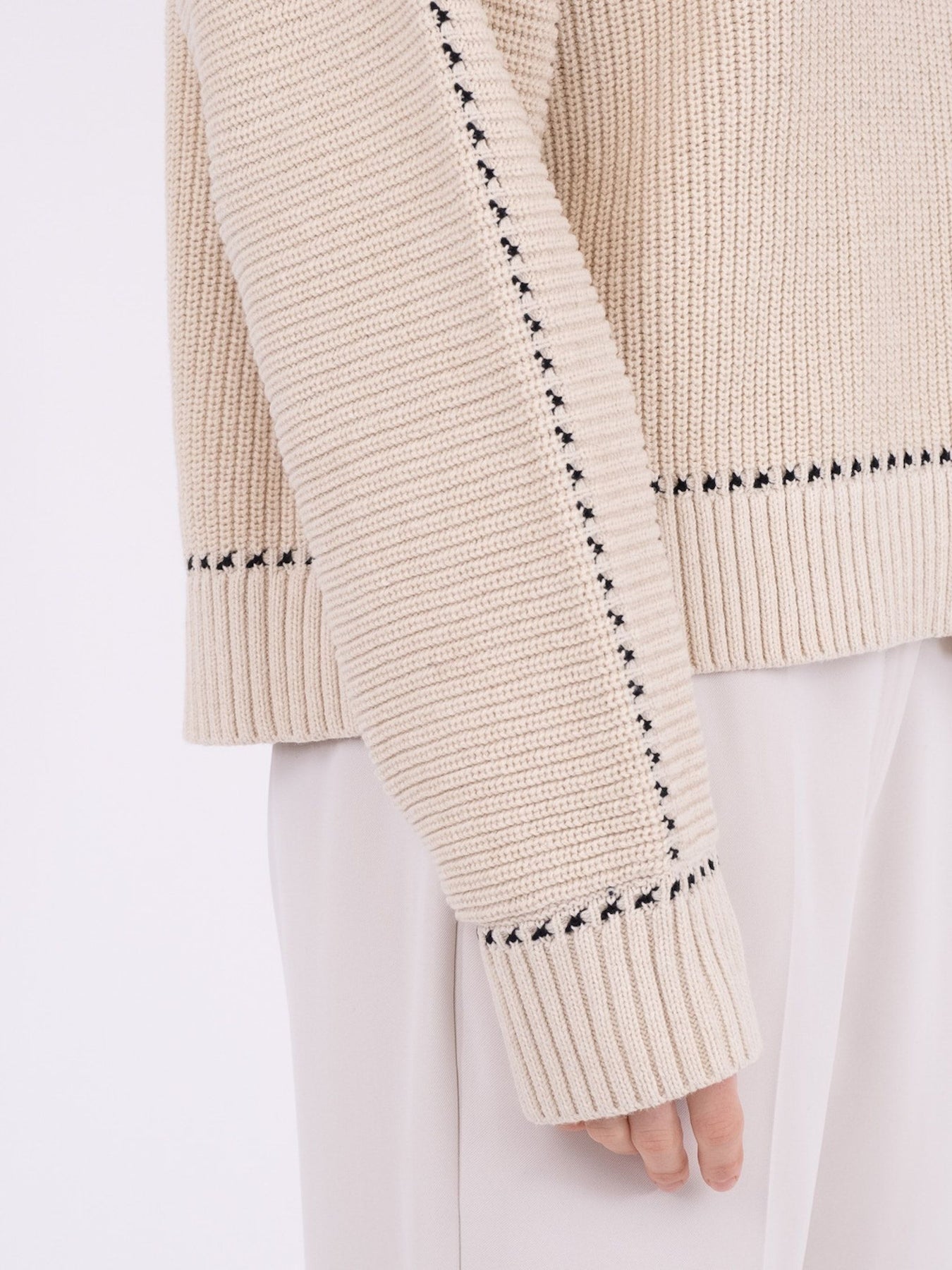 Detri Soft Knit Blouse - Sand