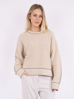 Detri Soft Knit Blouse - Sand