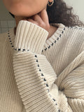 Detri Soft Knit Blouse - Sand