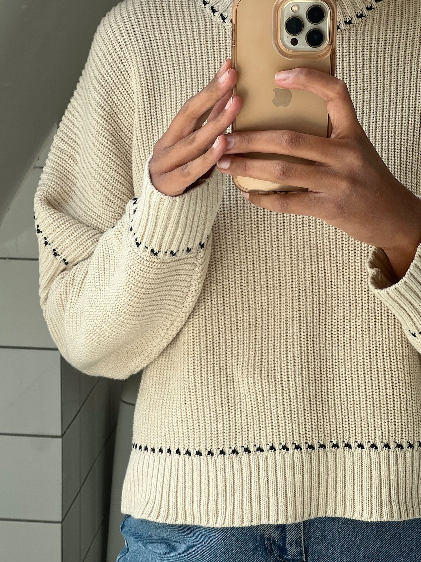 Detri Soft Knit Blouse - Sand