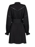 Ditte Satin Dress - Black