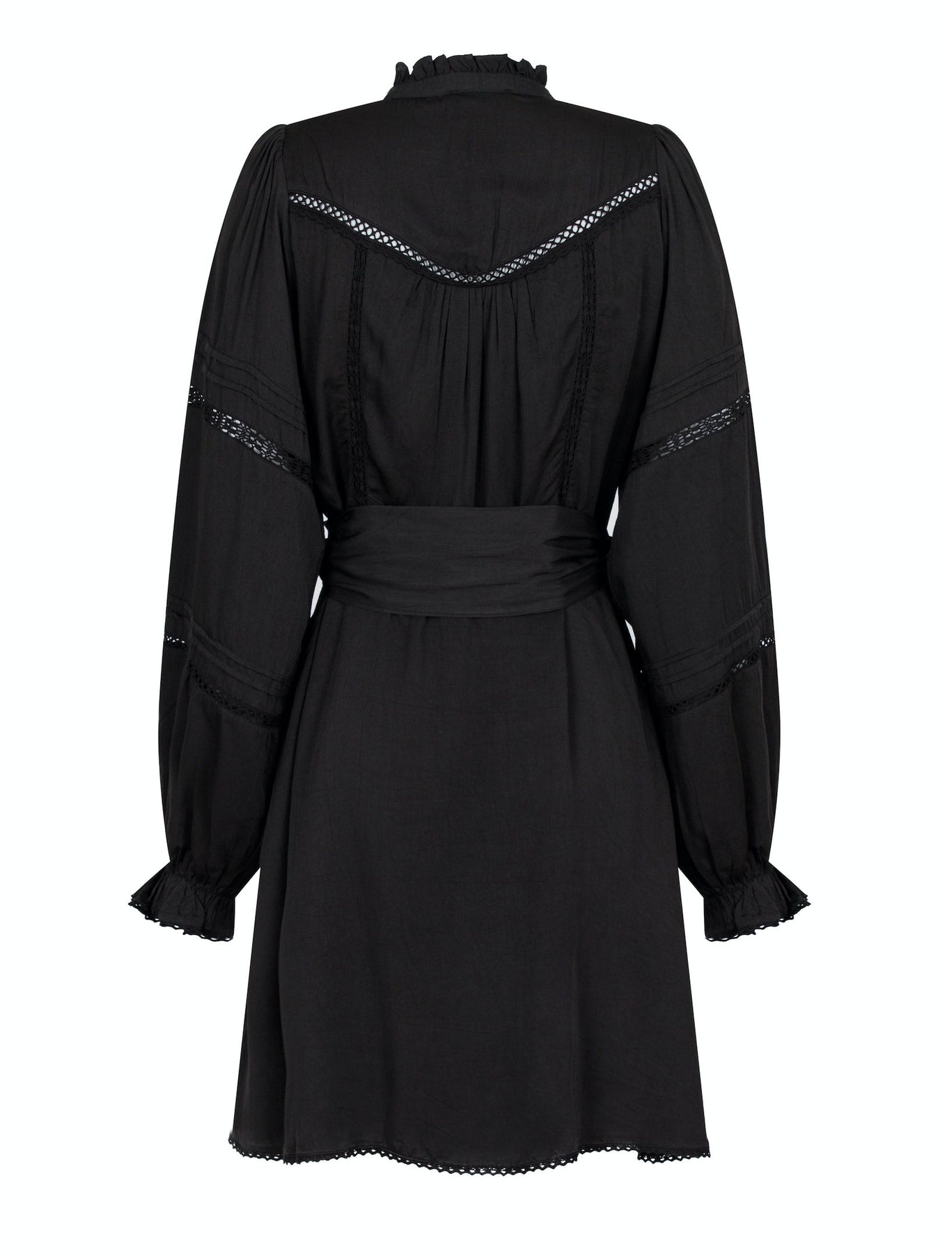 Ditte Satin Dress - Black