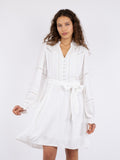 Ditte Satin Dress - White