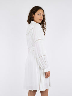 Ditte Satin Dress - White