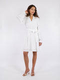 Ditte Satin Dress - White