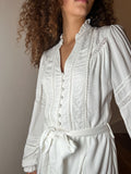 Ditte Satin Dress - White