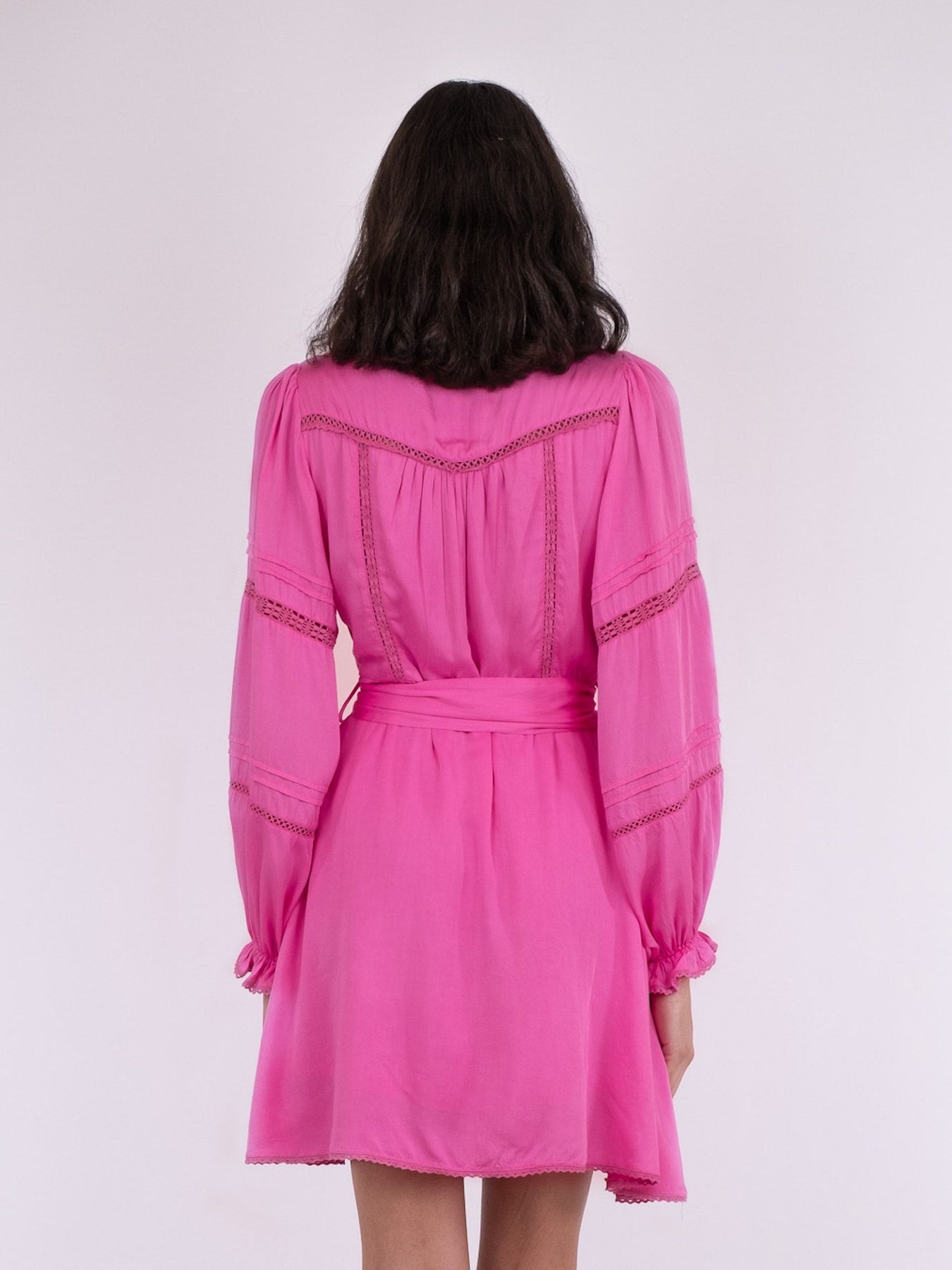 Ditte Satin Dress - Pink