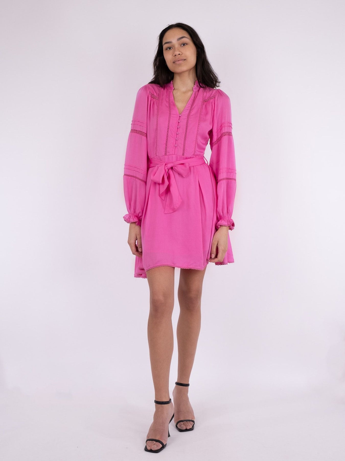 Ditte Satin Dress - Pink