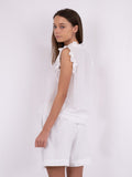 Siona Linen Top - White