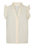 Siona Linen Top - Ljusgul