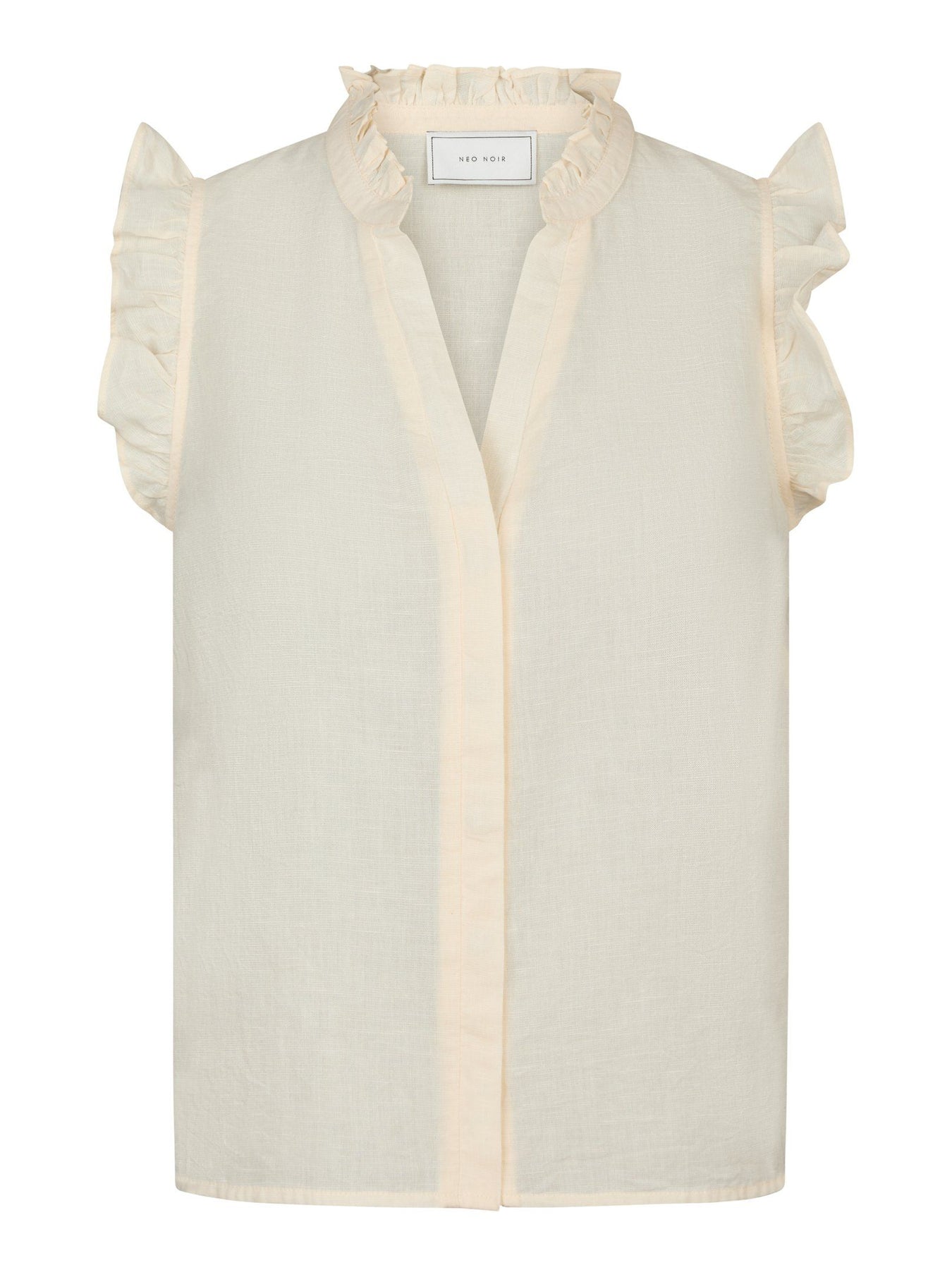 Siona Linen Top - Ljusgul