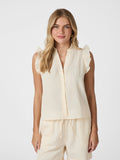 Siona Linen Top - Ljusgul