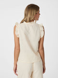 Siona Linen Top - Ljusgul