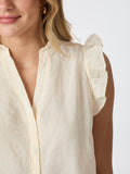 Siona Linen Top - Ljusgul