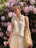 Siona Linen Top - Sand