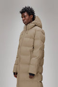 Rains Alta Longer Puffer Jacket - Beige