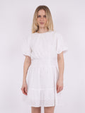 Baja Embroidery Dress - White