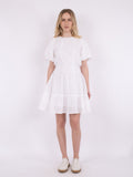 Baja Embroidery Dress - White