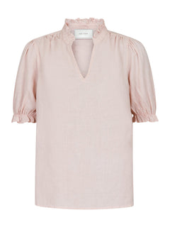 Odesa Linen Blouse - Rose Smoke