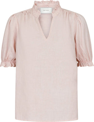 Odesa Linen Blouse - Rose Smoke