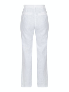 Alice Heavy Linen Pants - White