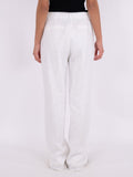 Alice Heavy Linen Pants - White