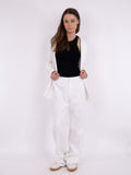 Alice Heavy Linen Pants - White