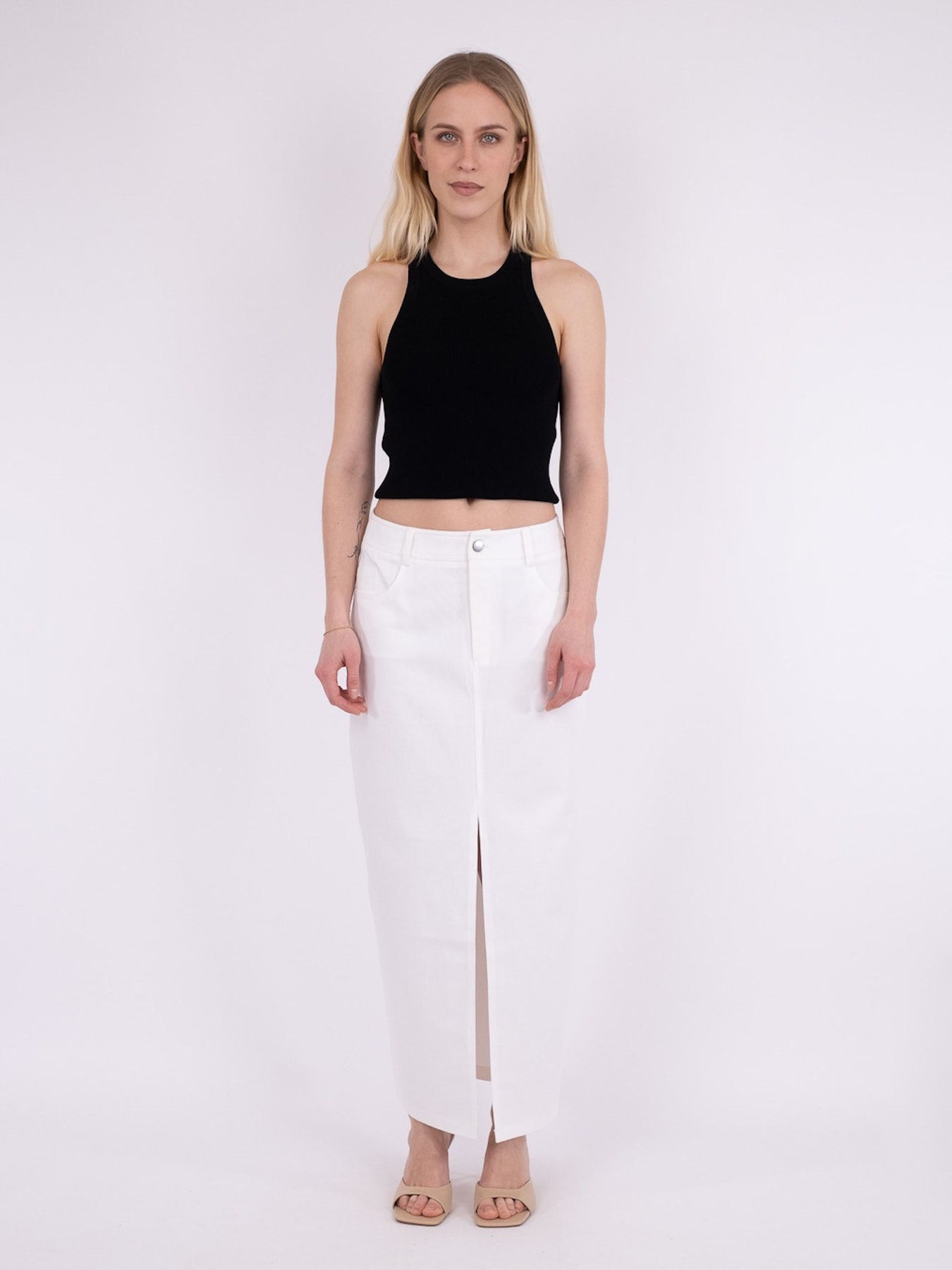 Frankie Denim Skirt - Off White