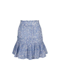 Cosy Stencil Flower Skirt - Dusty Blue
