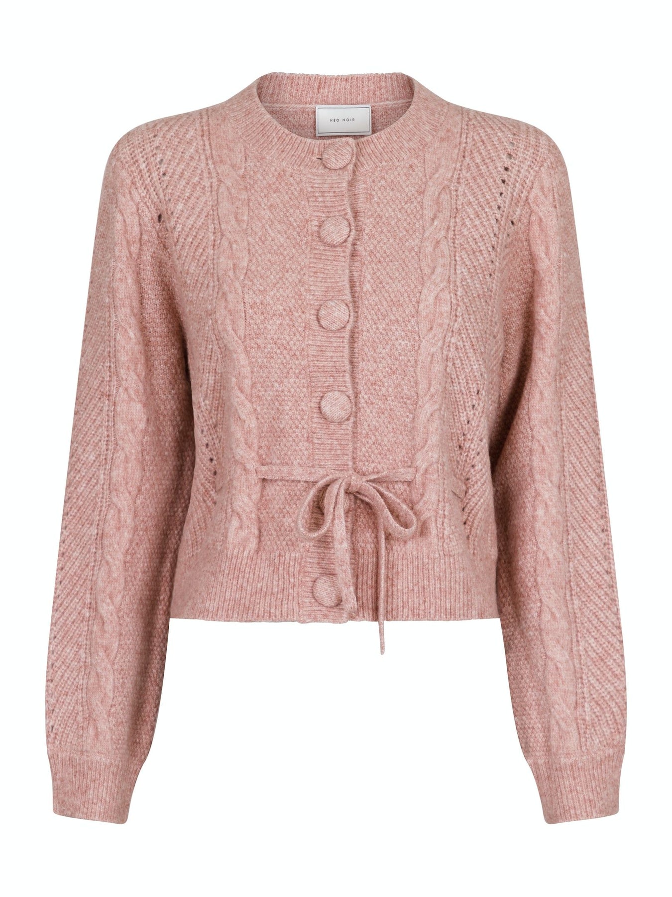 Molina Heavy Knit Cardigan - Rose Melange