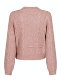 Molina Heavy Knit Cardigan - Rose Melange