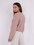 Molina Heavy Knit Cardigan - Rose Melange