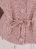 Molina Heavy Knit Cardigan - Rose Melange