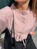 Molina Heavy Knit Cardigan - Rose Melange