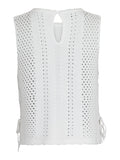 Aza Crochet Knit Top - Off White