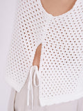Aza Crochet Knit Top - Off White