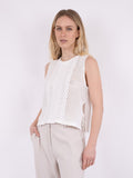 Aza Crochet Knit Top - Off White