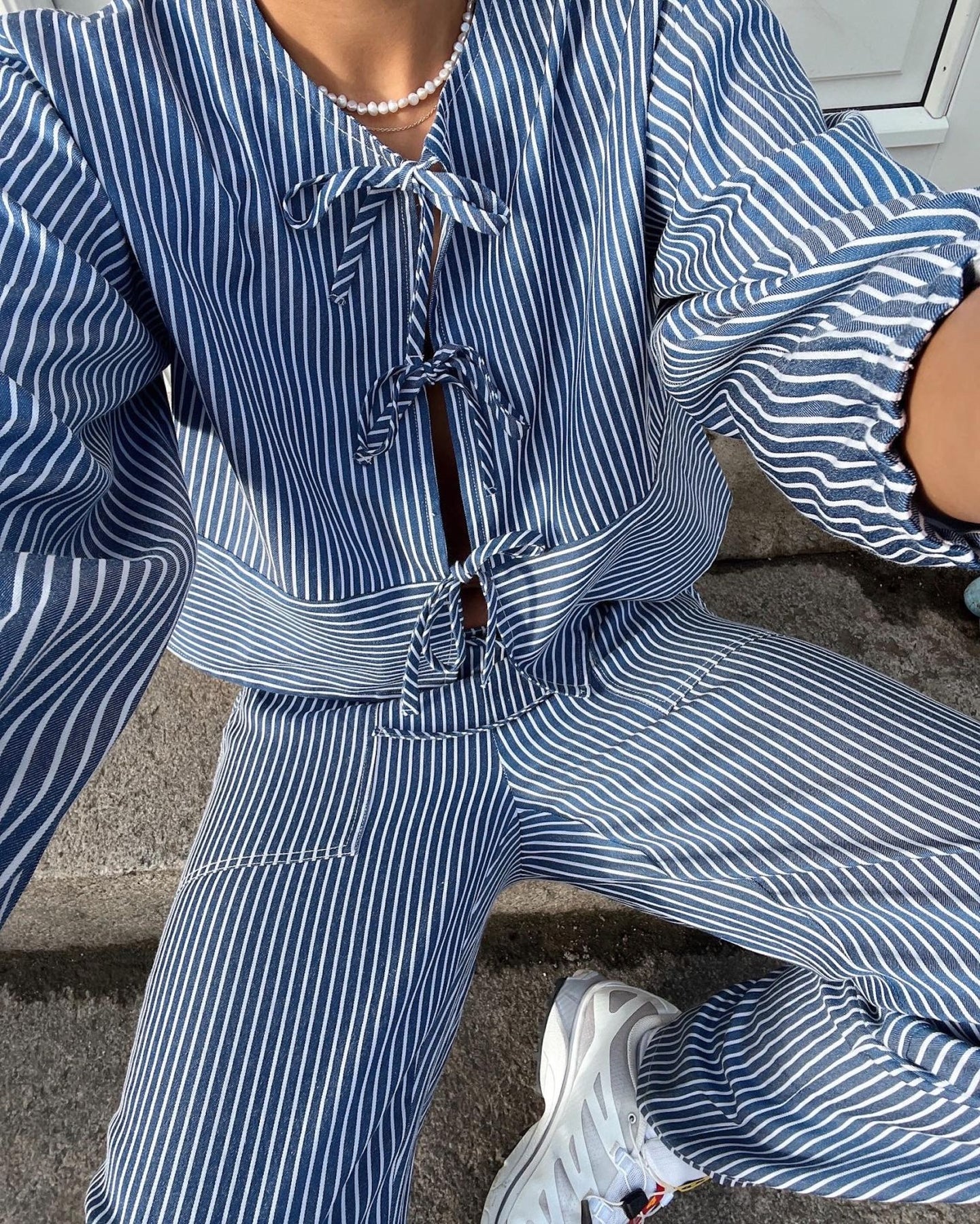 Wanda Stripe Shirt - Blue