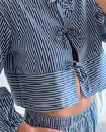 Wanda Stripe Shirt - Blue