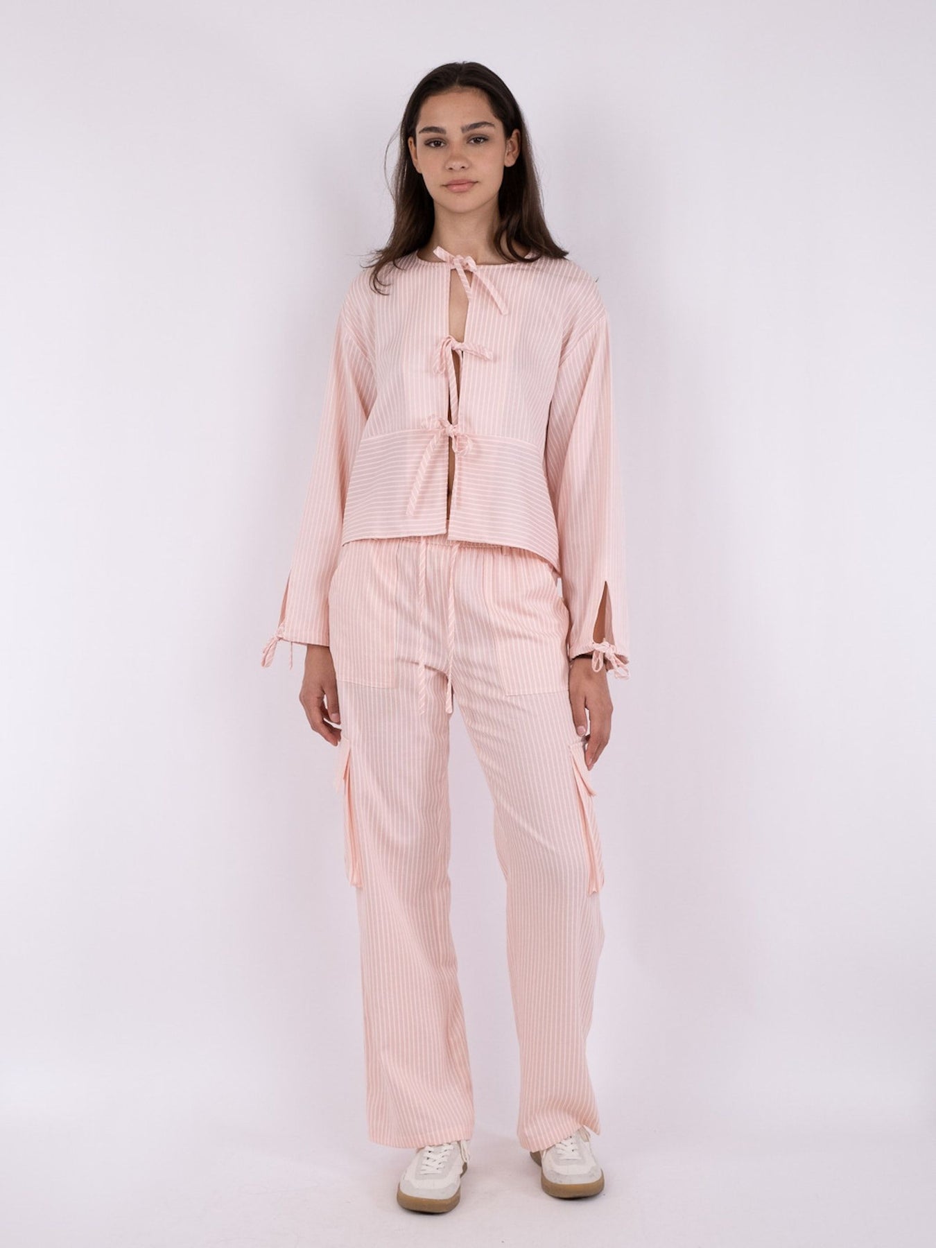 Wanda Stripe Shirt - Light Pink