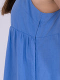 Haily Linen Dress - Dusty Blue