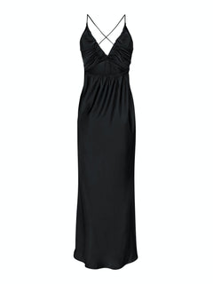 Jolly Heavy Sateen Dress - Black