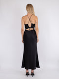 Jolly Heavy Sateen Dress - Black