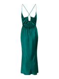 Jolly Heavy Sateen Dres - Dark Green