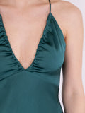Jolly Heavy Sateen Dres - Dark Green