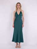 Jolly Heavy Sateen Dres - Dark Green