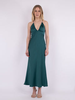 Jolly Heavy Sateen Dres - Dark Green