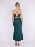 Jolly Heavy Sateen Dres - Dark Green