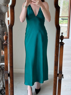 Jolly Heavy Sateen Dres - Dark Green
